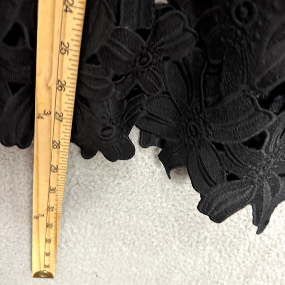 Lane Bryant Sweater Womens 18 Black Floral Embroidered Crochet‎ Whimsigoth Boho - Picture 4 of 6